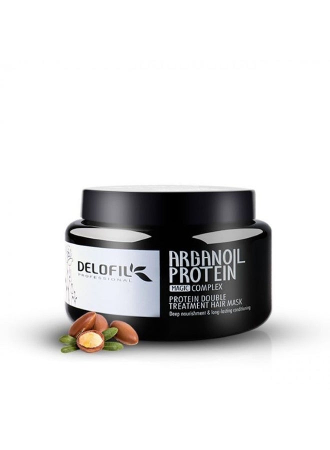 DELOFIL Professional - Argan Oil Protein Hair Mask, Intensive Repair for Damaged & Split Ends - 500ml. - Image 1