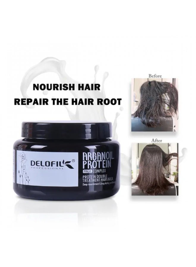 DELOFIL Professional - Argan Oil Protein Hair Mask, Intensive Repair for Damaged & Split Ends - 500ml. - Image 2
