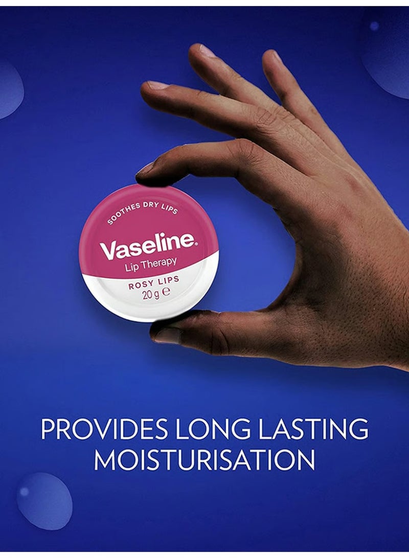 Vaseline Lip Therapy Rosy Lips – 3 Pack Lip Balm Tint – Moisturizing for Dry Lips – 20g Each - Image 5
