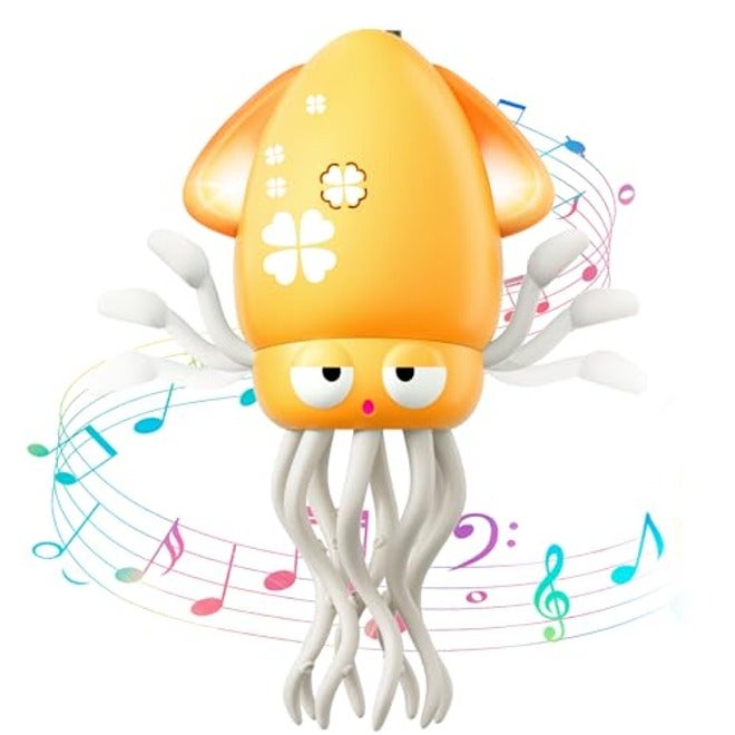 WAVISA Dancing Squid Baby Toy, Electric Crawling Octopus Tummy Time Toy, Rechargeable Dancing Music Squid Baby Toys for 3 4 5 6 Year Old Kids Boy Girl Birthday Gifts Christmas Stocking Stuffers (Green) - Image 1