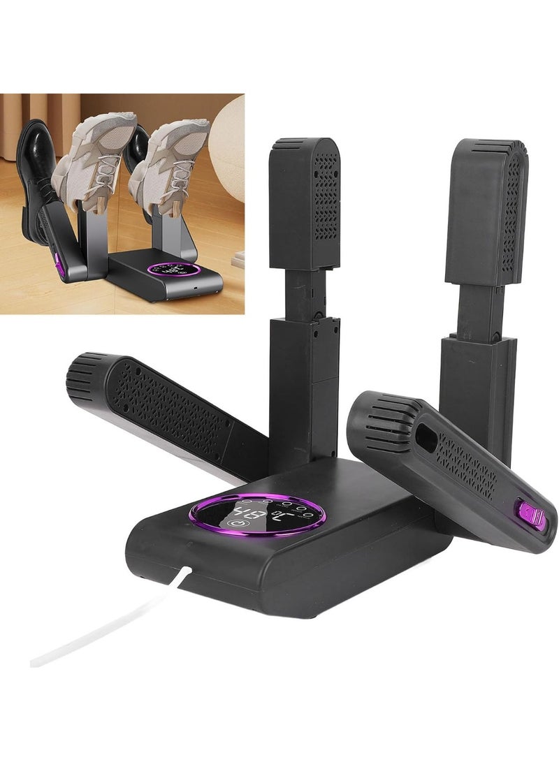 Boot Dryer Double Arm, Portable Foldable Shoe Dryer with Timer, Adjustable Angle Quick Drying Boot Warmer , Dries 2 Pairs Simultaneously - Image 1