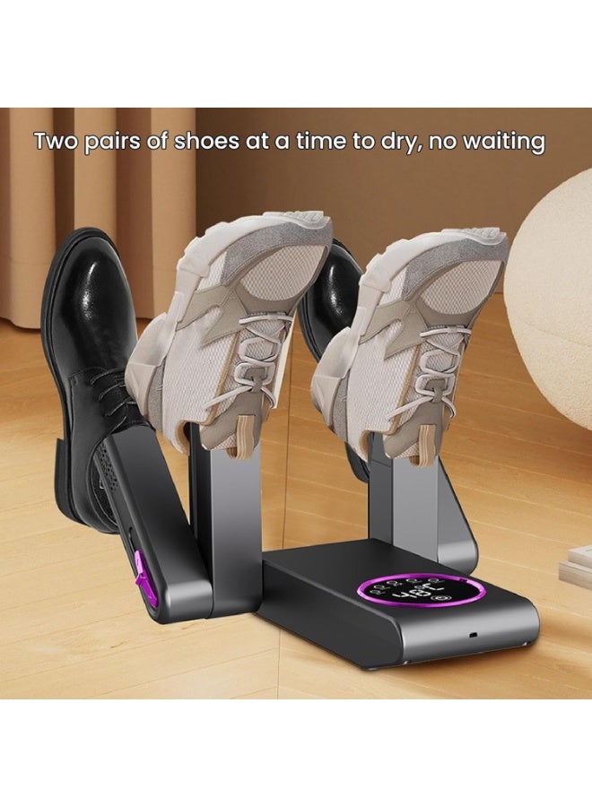 Boot Dryer Double Arm, Portable Foldable Shoe Dryer with Timer, Adjustable Angle Quick Drying Boot Warmer , Dries 2 Pairs Simultaneously - Image 5