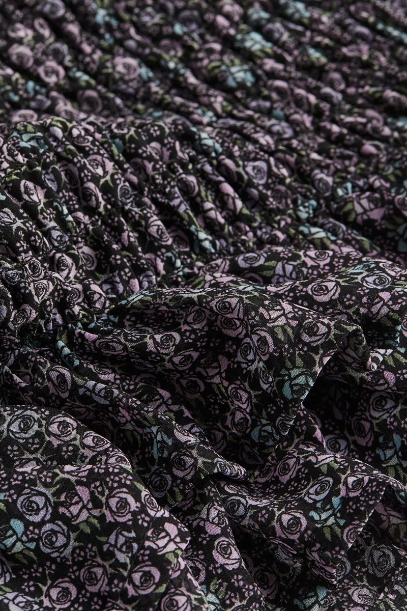 H&M Youth Smocked Chiffon Midi Skirt