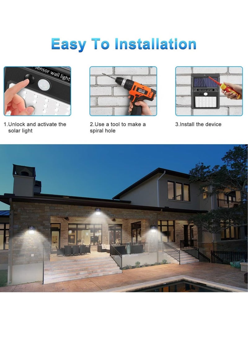 JAJEEK Solar Powered Outdoor Lights [6 Pack] – Wireless Motion Sensor, 42 LEDs, IP65 Waterproof & Dustproof, 3 Adjustable Modes for Garden, Fence, Patio, Garage, Energy Efficient Security Lighting - Image 5