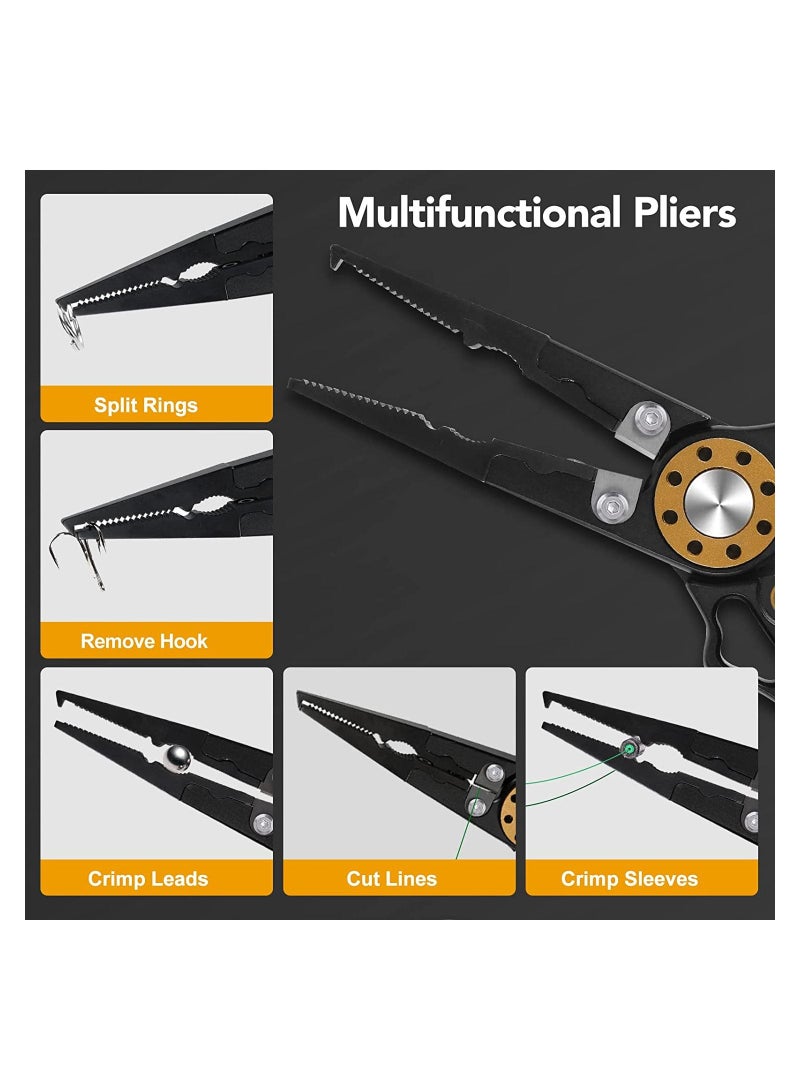 سيوسي كماشة صيد ، معدات صيد السمك ، التحكم في الأسماك ، كماشة صيد متعددة الأغراض ، ماسك شفة قوي ، فولاذ مقاوم للصدأ وطلاء مضاد للتآكل ، ملحقات الصيد ، تخزين غمد ، هدايا صيد للرجال - Image 3