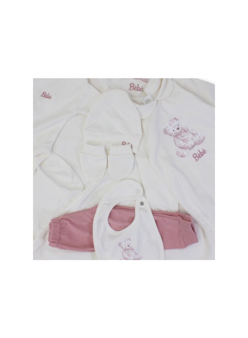 Berceau Baby Newborn Outfit Set with Teddy Bear Print - Image 4