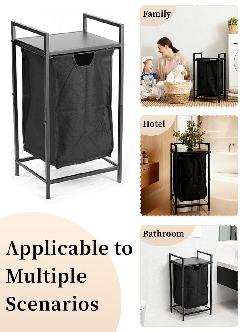 HomKawt Laundry Baskets Hamper Sorter, Portable Dirty Clothes Basket with Removable Oxford Fabric Bags, Laundry Storage Basket with Shelf for Bathroom, Bedroom & Laundry Room - Image 3