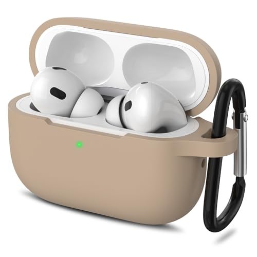 Tobfit Case for AirPods Pro 2, Wireless Charging, Powerful Drop Protection, TPU, Tough Magnetic Cover for AirPods Pro 1st/2nd Generation (2023/2022/2019)- Milk Tea - Image 1