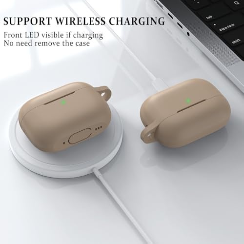 Tobfit Case for AirPods Pro 2, Wireless Charging, Powerful Drop Protection, TPU, Tough Magnetic Cover for AirPods Pro 1st/2nd Generation (2023/2022/2019)- Milk Tea - Image 4