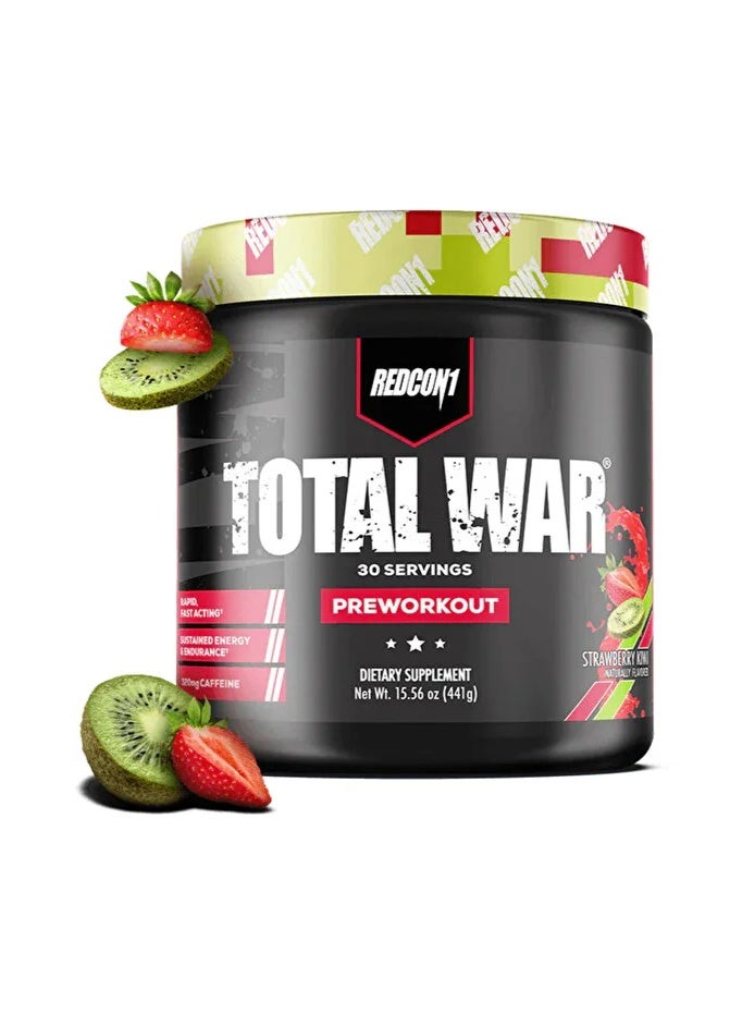 REDCON1 Total War Pre Workout Strawberry kiwi 30 Servings - Image 1
