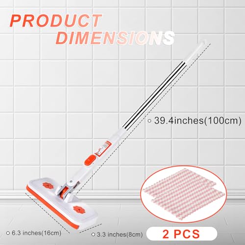 Compensai Snap Grip Mini Mop Set,Convenient Cloth Changing Mini Mop,Gap Dust Cleaner Lazy Mops with Locking Head for Multi Surface Clean,Wet & Dry Mopping and Sweeping Cleaning - Image 4