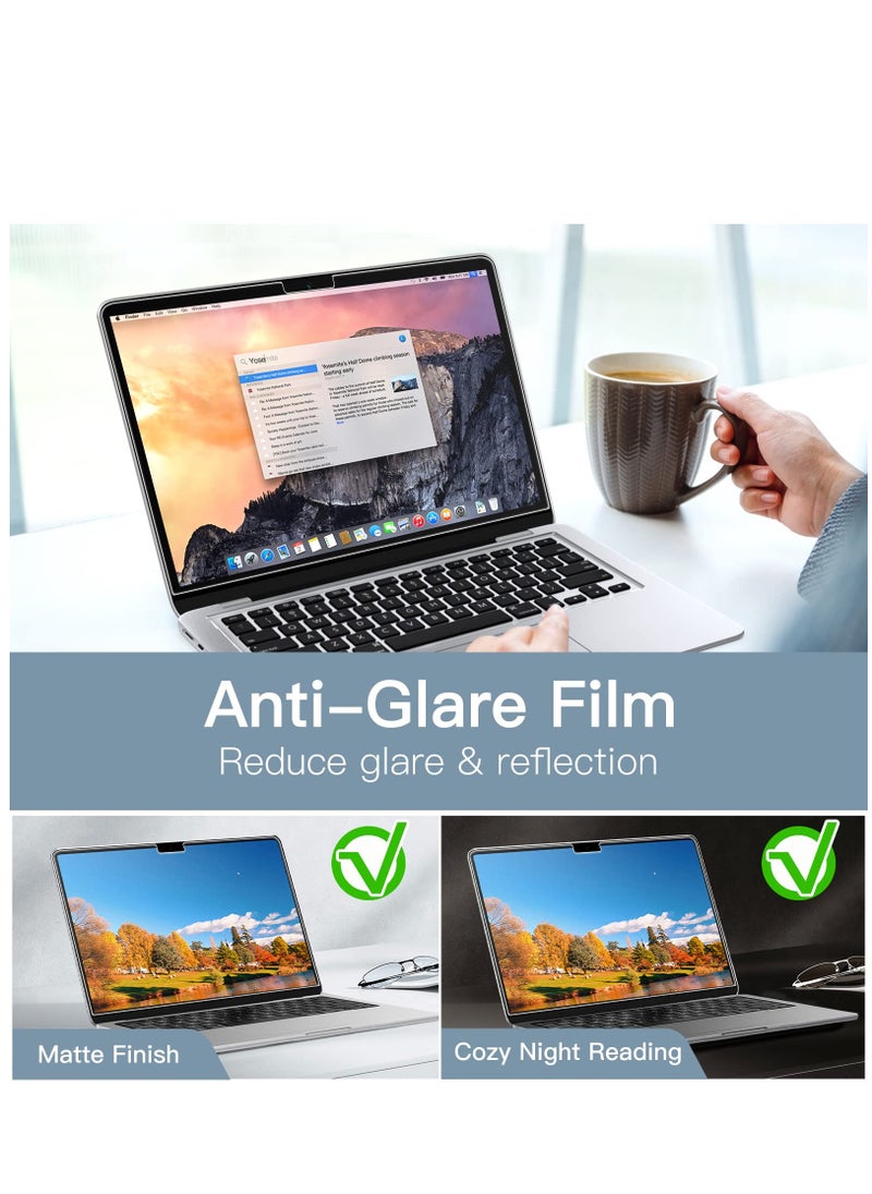 Generic 2-Pack Screen Protector For MacBook Air 13.6 Inch (2024/2022 M3 A3113 M2 A2681) Anti-Glare PET Film Anti-Fingerprint  - Image 3