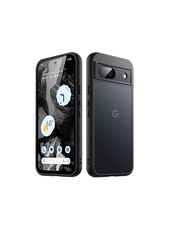 JETech Matte Case for Google Pixel 8a 6.1-Inch 2024, Frosted Translucent Back Protective Slim Phone Cover, Anti-Fingerprints (Black) - Image 1