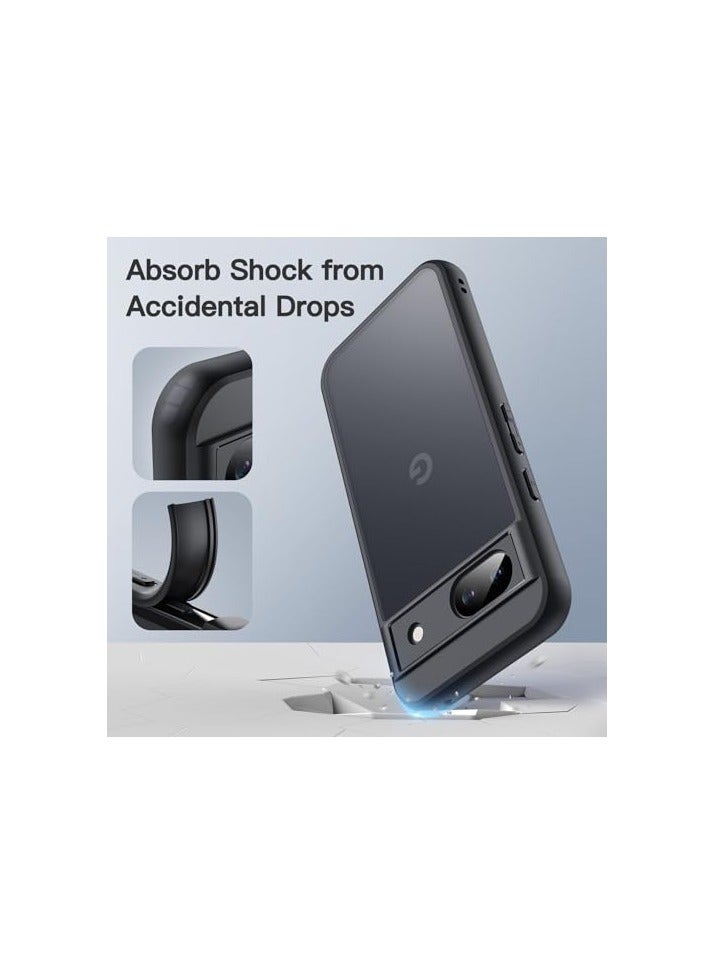 JETech Matte Case for Google Pixel 8a 6.1-Inch 2024, Frosted Translucent Back Protective Slim Phone Cover, Anti-Fingerprints (Black) - Image 3