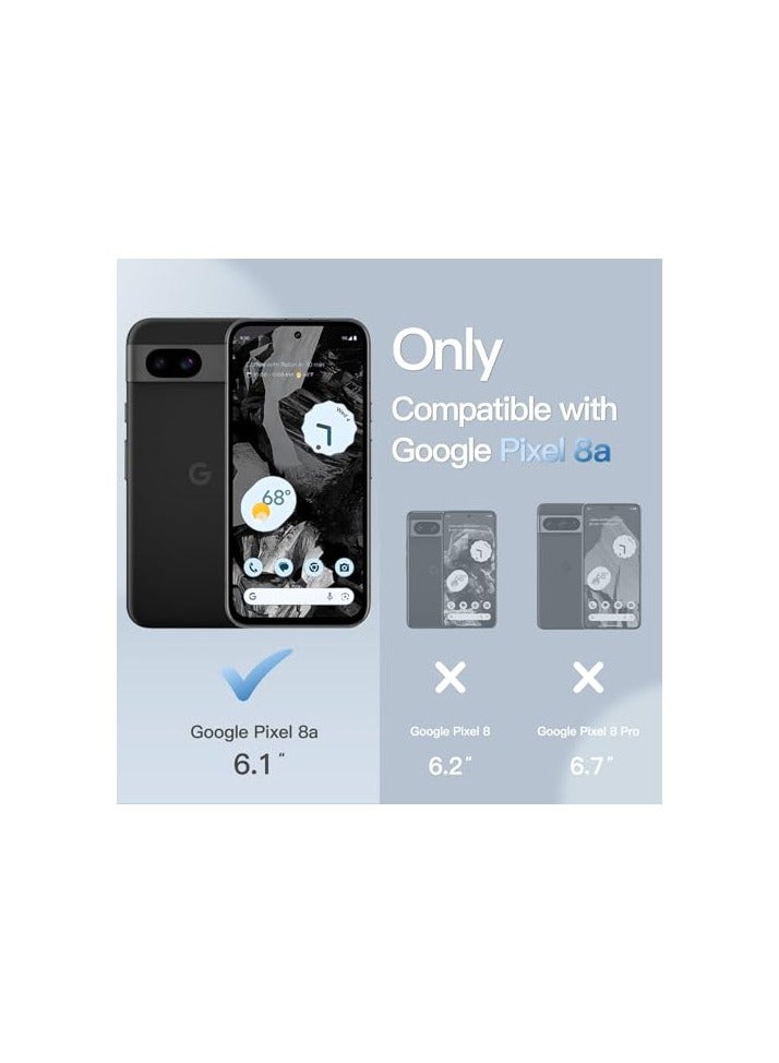 JETech Matte Case for Google Pixel 8a 6.1-Inch 2024, Frosted Translucent Back Protective Slim Phone Cover, Anti-Fingerprints (Black) - Image 2