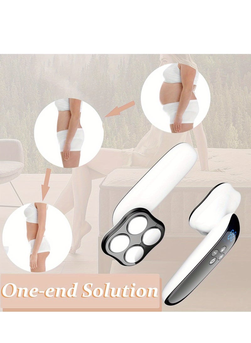 جهاز مطور لنحت الجسم، جهاز تدليك السيلوليت المحمول باليد للبطن والذراعين والساقين والخصر والمؤخرة، 4 رؤوس تدليك ذات سطح تلامس أكبر مع الجسم، جهاز حرق البطن - Image 2