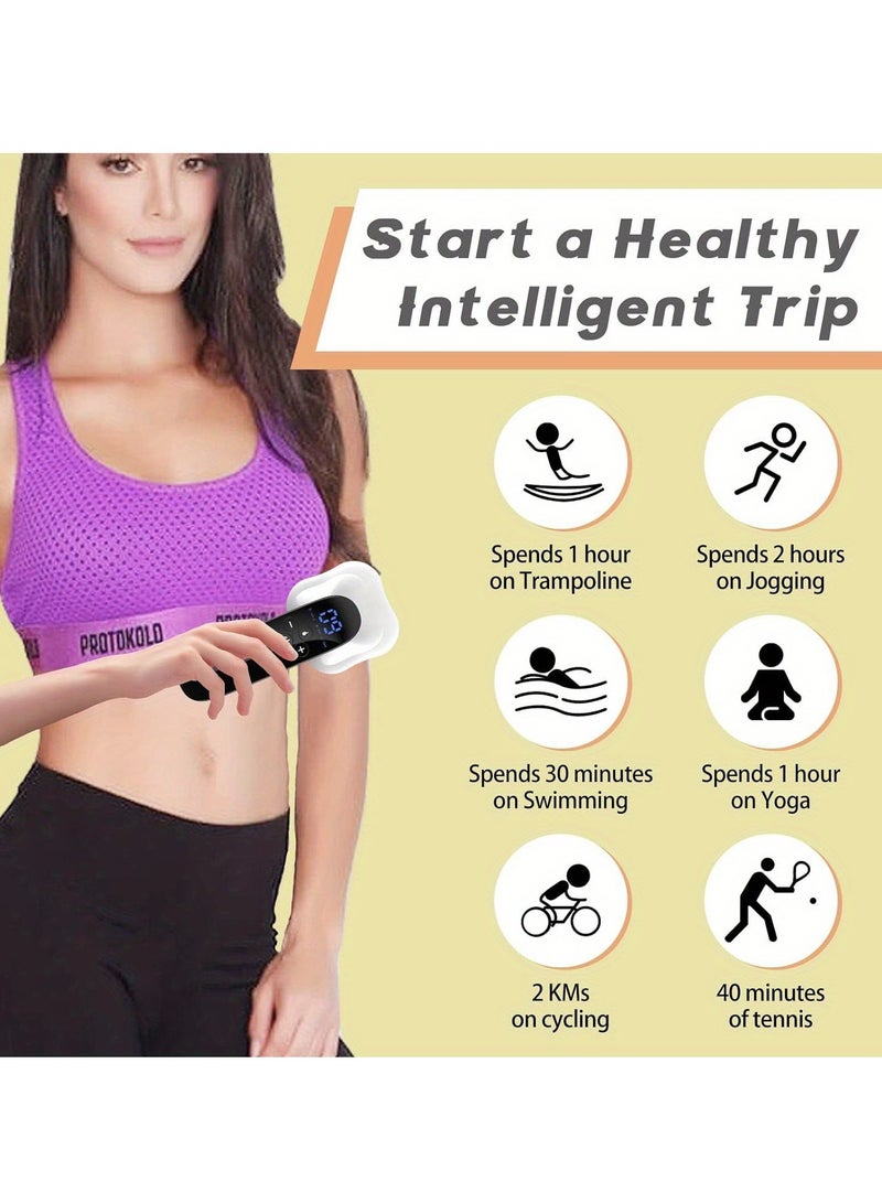 جهاز مطور لنحت الجسم، جهاز تدليك السيلوليت المحمول باليد للبطن والذراعين والساقين والخصر والمؤخرة، 4 رؤوس تدليك ذات سطح تلامس أكبر مع الجسم، جهاز حرق البطن - Image 5