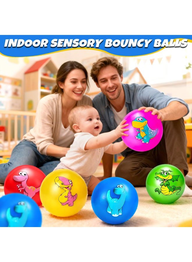 Hymaz Balls for Toddlers, 9" Inflatable Bouncy Balls for Kids Soft Sensory Balls with Dinosaurs Pattern and Pump for Indoor Outdoor Beach Playground Backyard Pool Games - Image 3