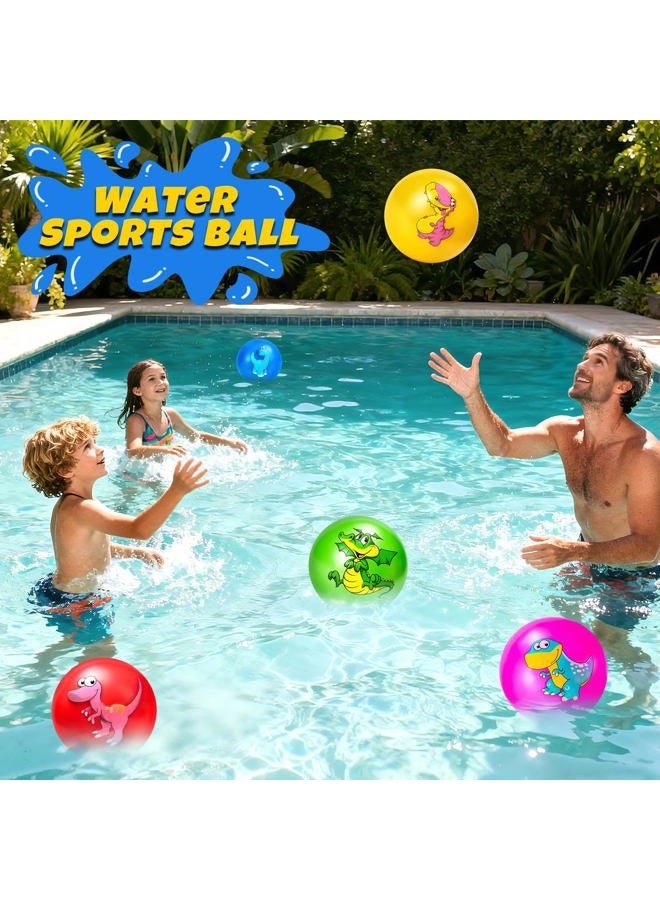 Hymaz Balls for Toddlers, 9" Inflatable Bouncy Balls for Kids Soft Sensory Balls with Dinosaurs Pattern and Pump for Indoor Outdoor Beach Playground Backyard Pool Games - Image 5