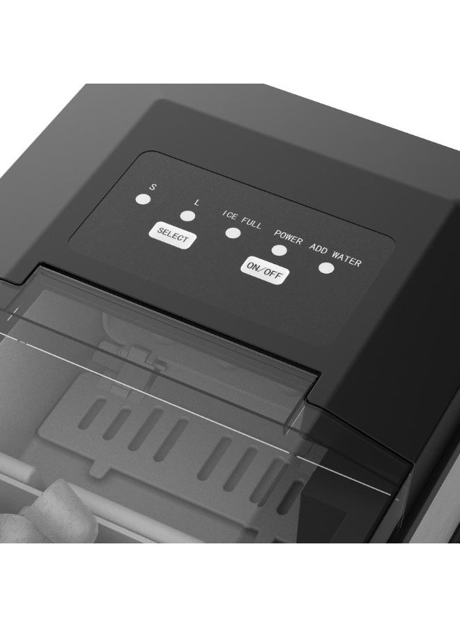 ماكينة صنع الثلج المحمولة Bullet بسعة 1.2 لتر، بقوة 300 واط، سريعة وهادئة، مزودة بخزان ماء ومغرفة - مثالية للاستخدام المنزلي والمكتبي والمطبخي والبار والمقهى - Image 4