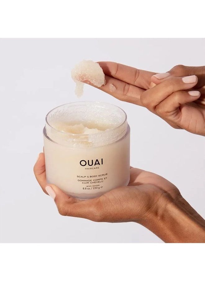 Ouai - Scalp & Body Scrub, Melrose Place - Exfoliating Body Scrub with Sugar & Coconut Oil Blend for Smooth, Moisturized Skin - Gentle Scalp Scrub for Removing Product Build Up (8.8 Oz) - Image 1