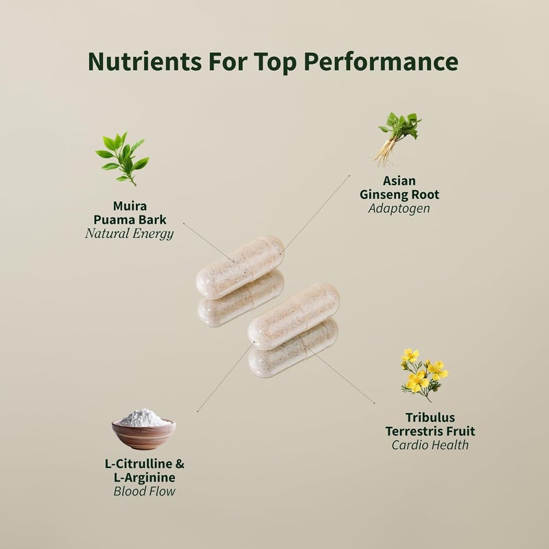 Snap Supplements Nitric Oxide Booster Supplement with L Arginine and L Citrulline Essential Amino Acids and Ginseng Root Energy Heart Health Muscle Growth  Circulation Support 90 Capsules - Image 3