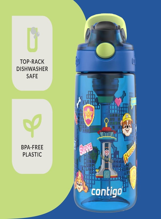 Contigo Aubrey Paw Patrol Leak-Proof Spill-Proof, 2-Pack Water Bottle with Autospout, 14oz, Power Pups and Dino Treks, Green and Blue - Image 4