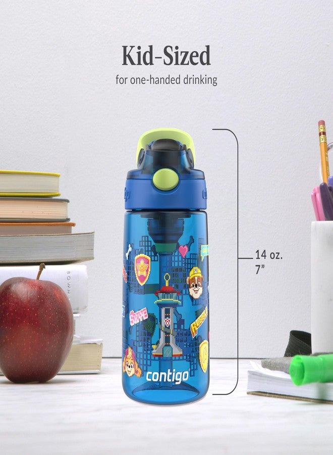 Contigo Aubrey Paw Patrol Leak-Proof Spill-Proof, 2-Pack Water Bottle with Autospout, 14oz, Power Pups and Dino Treks, Green and Blue - Image 5