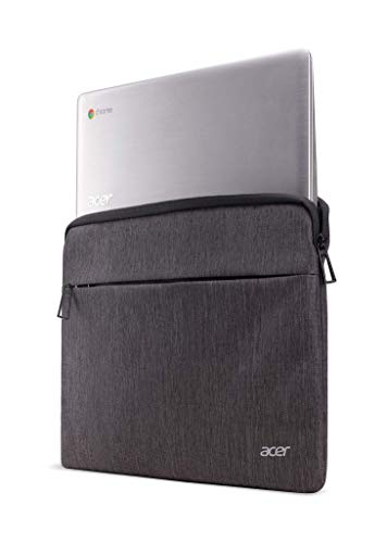 Acer Protective Laptop Sleeve | Up to 15.6" Notebook | Easy Access Outside Zipper Pocket for Adapters, Mouse or Dongle | Gray - Image 2