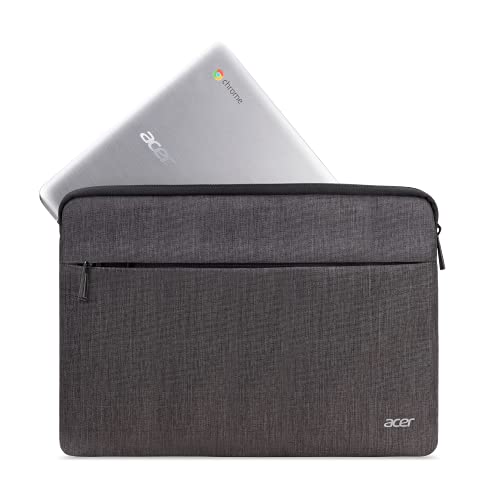 Acer Protective Laptop Sleeve | Up to 15.6" Notebook | Easy Access Outside Zipper Pocket for Adapters, Mouse or Dongle | Gray - Image 3