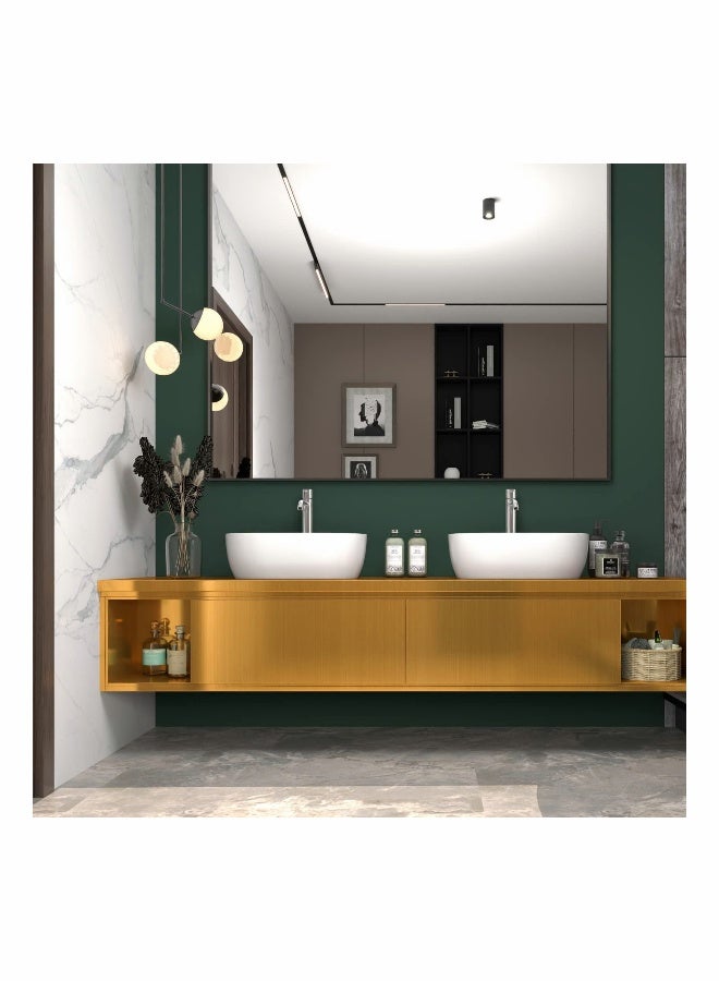 ورق حائط ذهبي قابل للإزالة واللصق، ورق لاصق معدني ذهبي، ورق حائط بمظهر معدن ذهبي، ورق حائط ذات لاصق ذاتي لمستلزمات الأثاث، ورق لتزيين خزائن المطبخ، ديكور منزلي. - Image 4