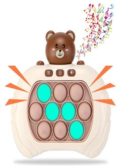 Quick Push Bubble Game for Children and Adults, Mini Push Game Quick Hand Push Game, Stress Relief Popular Fidget Games (Bear)