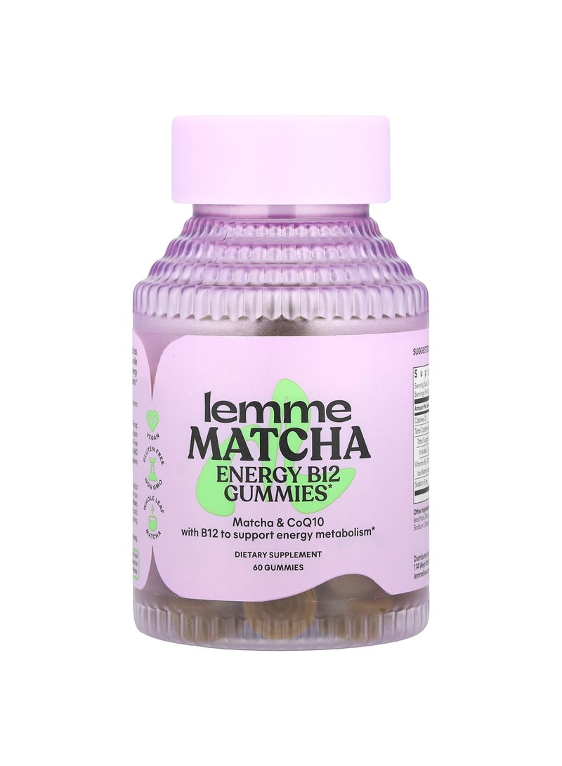 Energy B12 & CoQ10 Gummies, Matcha, 60 Gummies