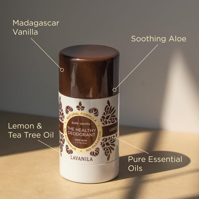 Lavanila Pure Vanilla Deodorant for Women 2-Pack (2 Oz Each) - Natural Aluminum Free Solid Stick Deodorant, Made In USA, Vegan - Image 4