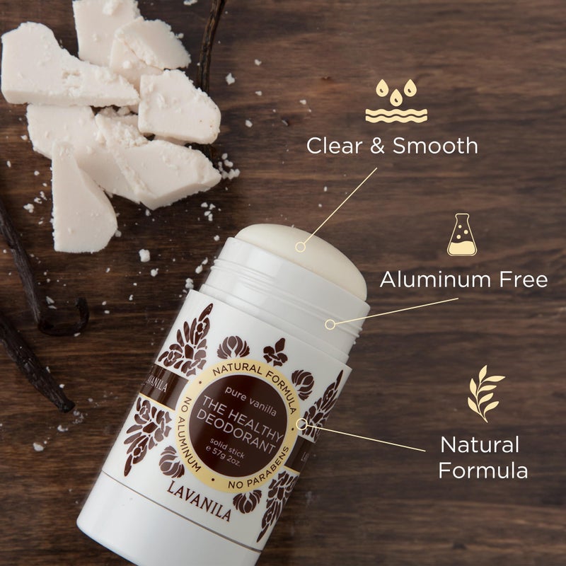 Lavanila Pure Vanilla Deodorant for Women 2-Pack (2 Oz Each) - Natural Aluminum Free Solid Stick Deodorant, Made In USA, Vegan - Image 2