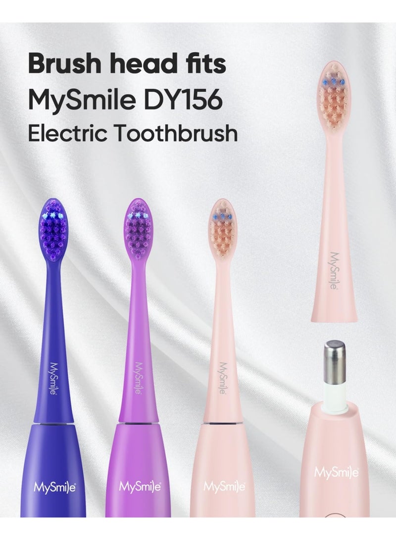 MySmile DY156 Electric Toothbrush Replacement Heads, 3 Packs (Pink) - Image 4