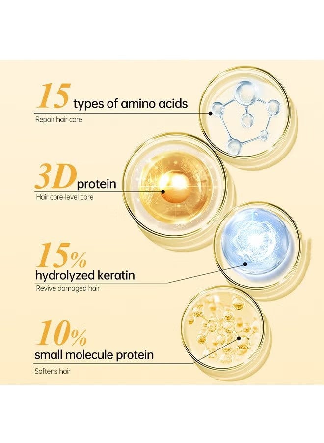 PURC 8s Revitalizes Hot Dyeing Damaged Hair Mask,Hair Keratin Treatments Cream, Smoothing、Soft, Repair Perms Dyes Damaged Frizz ,Hair Care Product for Unisex 70g - Image 3