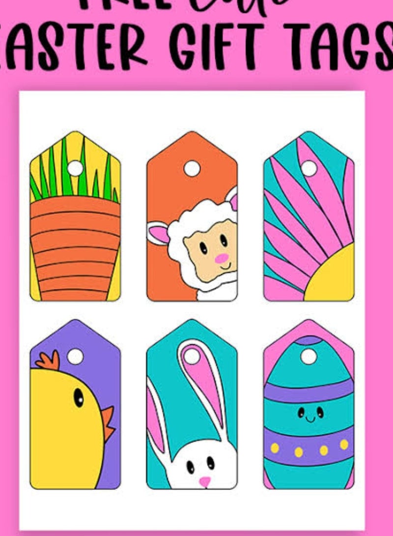 100 piece easter gift tags cardboard paper for gift wrapping supplies small cards