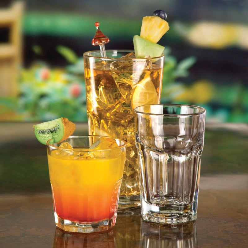 Libbey Gibraltar DuraTuff Drinking Glass Drinking Cup Set, Iconic Heavy Base Bar Glassware Thick Drinking Glasses Set of 12, 22-Ounce Iced Tea Glasses - Image 3