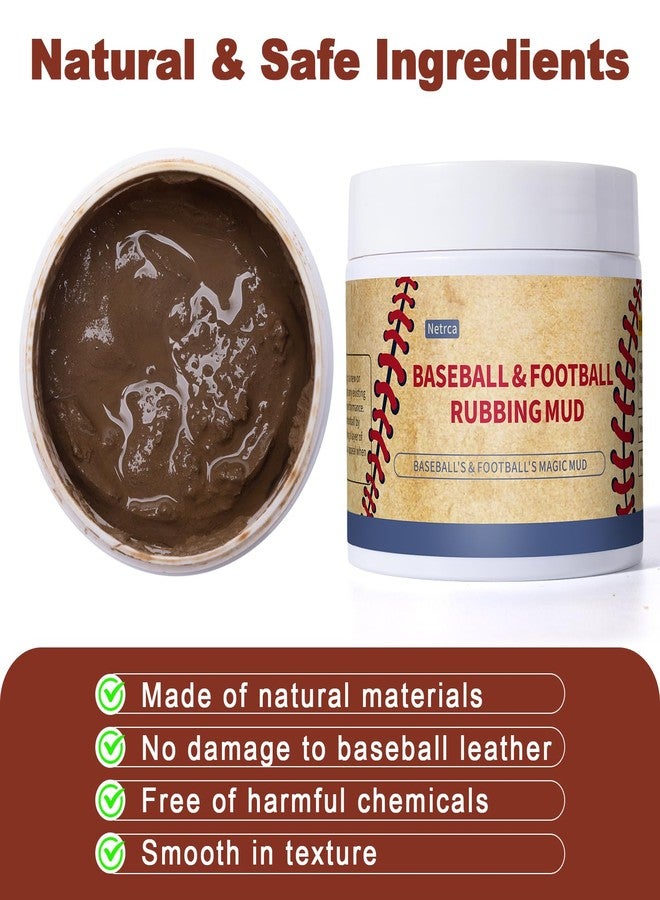Netrca Baseball Mud, Football Rubbing Mud for Breaking in & Darkening Leather & Enhanced Grip, Take The Shine Off New Balls, Football Mud Original Formula for Game-Ready Leather & Synthetic Balls - Image 3