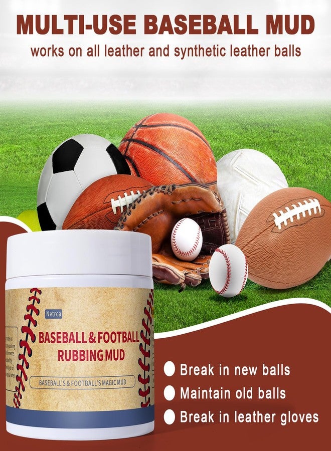 Netrca Baseball Mud, Football Rubbing Mud for Breaking in & Darkening Leather & Enhanced Grip, Take The Shine Off New Balls, Football Mud Original Formula for Game-Ready Leather & Synthetic Balls - Image 5