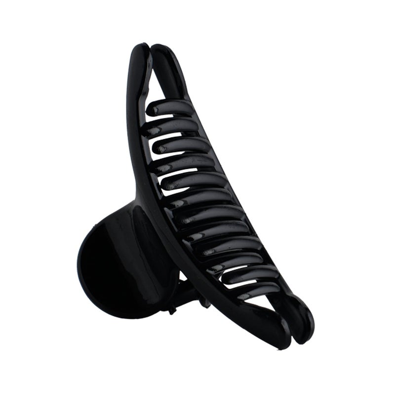 ACCESSHER Accessher Black Acrylic Material Medium Size Butterfly ClipsClaw ClipsHair Clutchers Clips with Tight Grip for Women and Girls Pack of 6 Black - Image 4