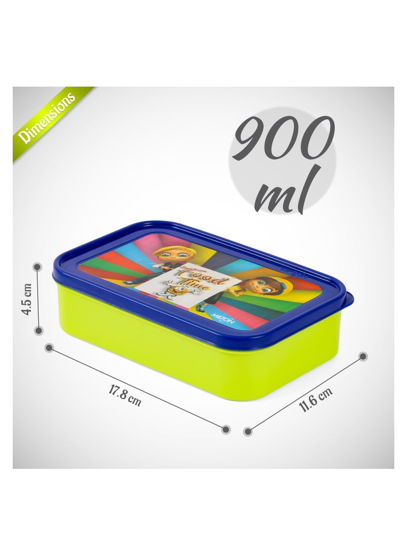 Milton School Time Lunch Box - Green - Image 5
