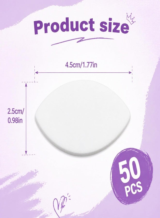Psiriol 50 Pcs Lash Sponge for Practice, Eye Shaped Lash Extension Practice Sponge, Lash Map Sponge, Eyelash Extension Beginners Supplies Kit, Face Makeup Supplies for Eyelash Beginners, Women - Image 2