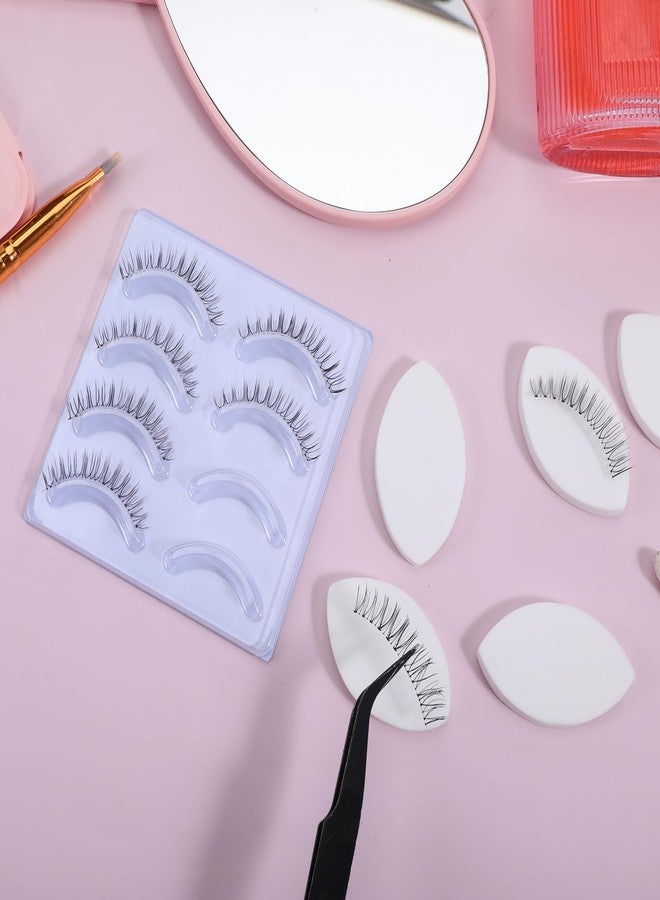 Psiriol 50 Pcs Lash Sponge for Practice, Eye Shaped Lash Extension Practice Sponge, Lash Map Sponge, Eyelash Extension Beginners Supplies Kit, Face Makeup Supplies for Eyelash Beginners, Women - Image 5
