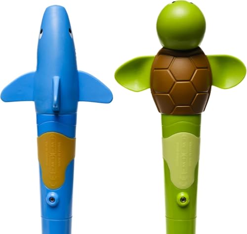 TalkTools Jiggler - Oral Facial Massager - Sensory Awareness Tool for Jaw and Lips | Improve Speech and Feeding Skills (Shark/Turtle - Set of 2) - NOT A Toy - Adult Supervision Required - Image 1