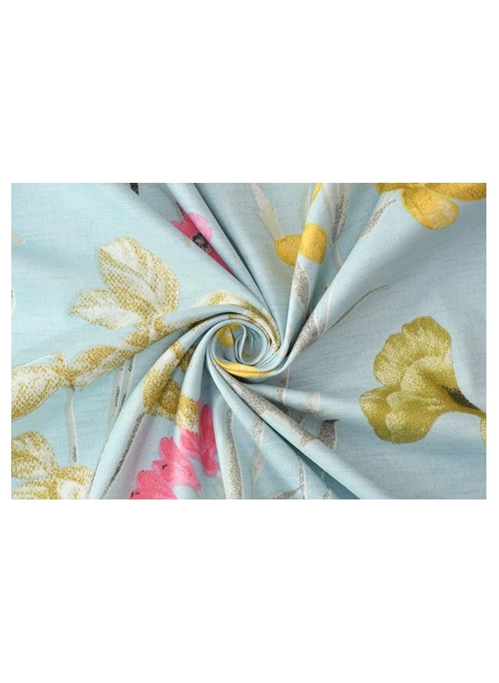 BSB HOME Premium Glace Cotton King Bed Sheets with 2 King Pillowcases by Kingston | Luxurious Soft Sheets Cotton (3 Piece Set, 275 X 275 CM Flat sheet, 50 X 75 CM Pillow Covers, Sky Blue and Pink)  - Image 4