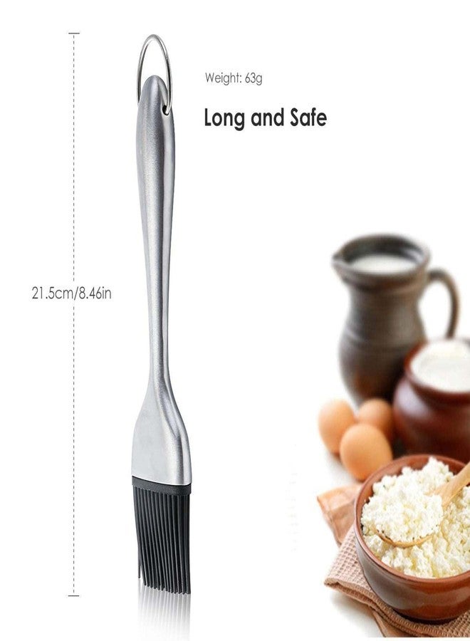 Btop Basting Silicone Oil Brush | Stainless Steel BBQ Basting Brush for Cooking, Grilling, Pastry, Barbecue, Marinating, Desserts Baking | Food Grade BPA Free, FDA Approved - Image 2