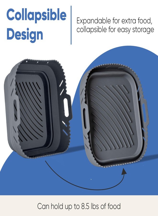 Chef's Path Silicone Air Fryer Liner: 8-inch Liners with Divider for Air Fryers - Reusable Inserts are Foldable, Making The Airfryer Basket Easy to Clean. Safe for Microwave Oven Use. - Image 4