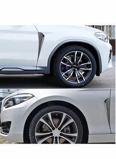 Excefore Car Fender Side Vents 1Pair ABS Carbon Fiber Spoiler Compatible Stickers Decorative Air Flow Intake Hole Grille Auto Exterior Accessories  - Image 3